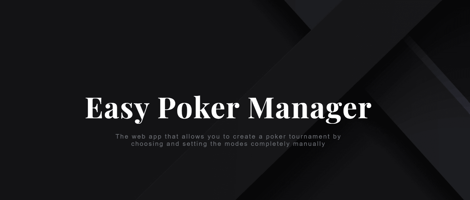 Easy Poker Manager